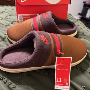 Nike Burrow Brown and Red Casual Slip-Ons